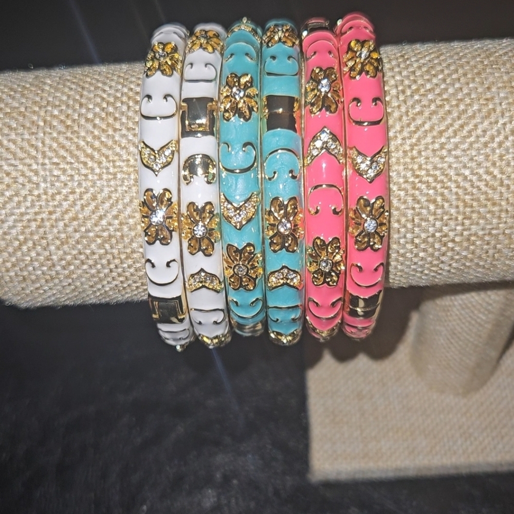 Enamel Bangle Set-2 - Picture 1 of 2
